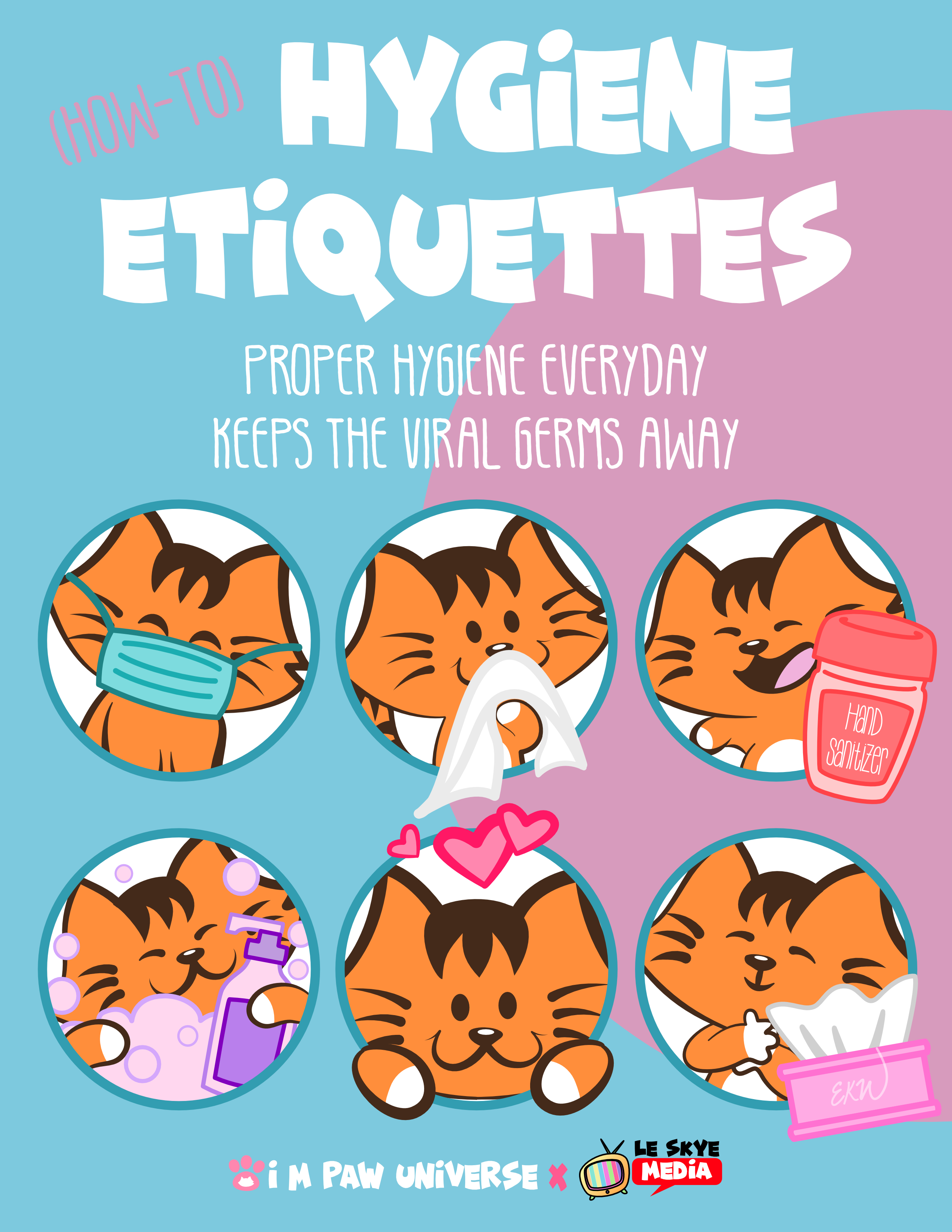 i m PAW Universe Hygiene Etiquette Free Poster