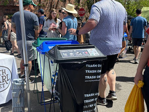 Trash Receptacles at Peal St Farmers Markets