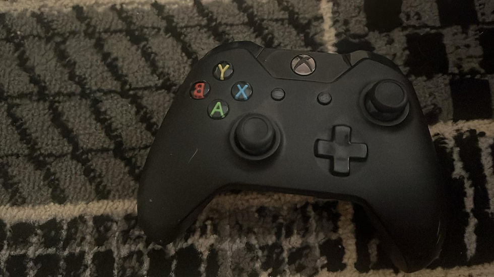 Front view of an Xbox One controller for a TV.