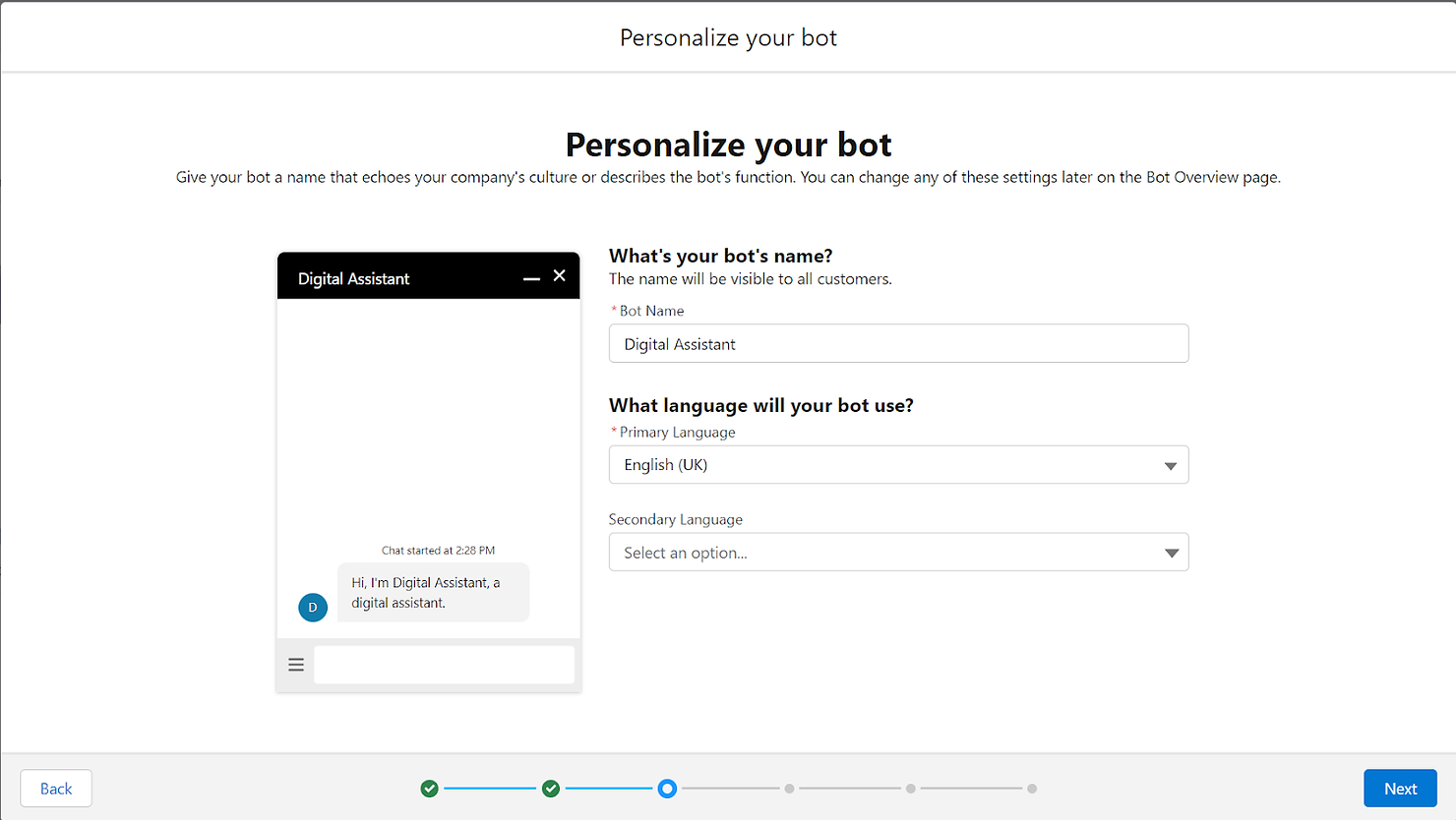 einstein chatbot personalization