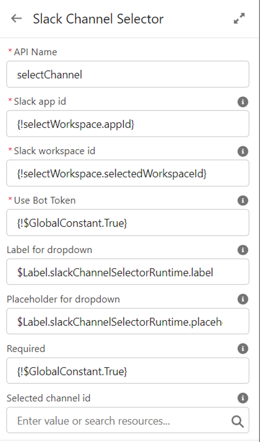 Slack Channel Selector