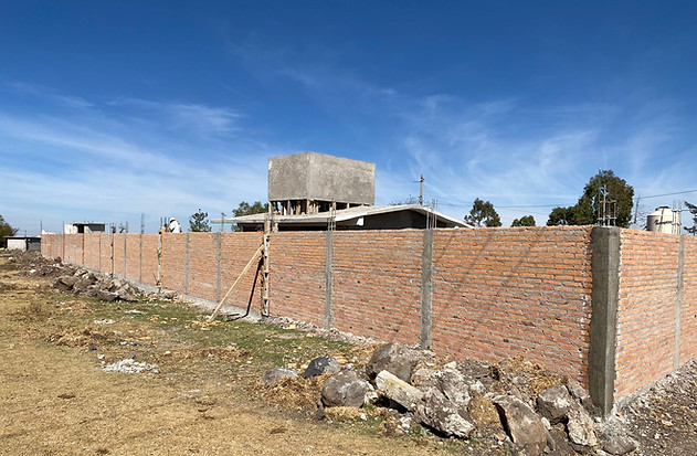 Muro listo para ser aplanado