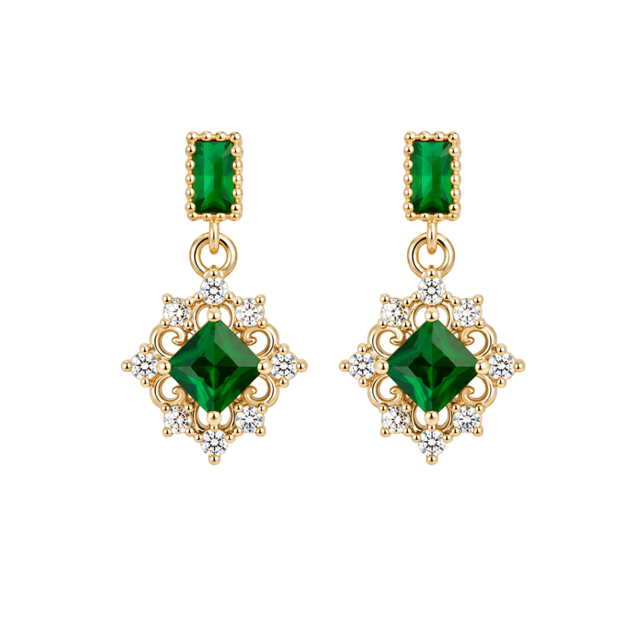 Emerald Gem Earrings
