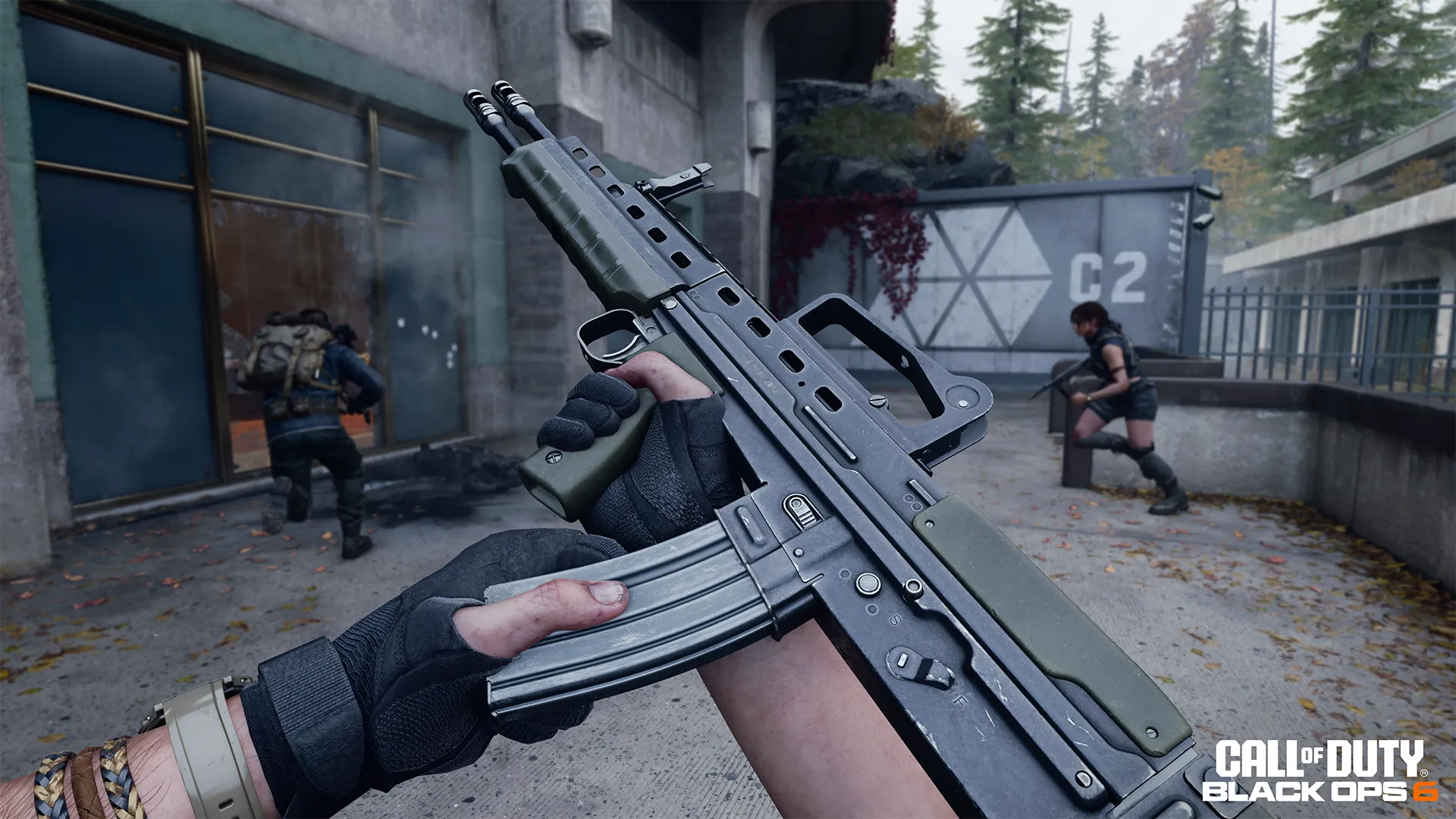 Arte promocional de Call of Duty Season 06 The Haunting com cenário sombrio e personagens