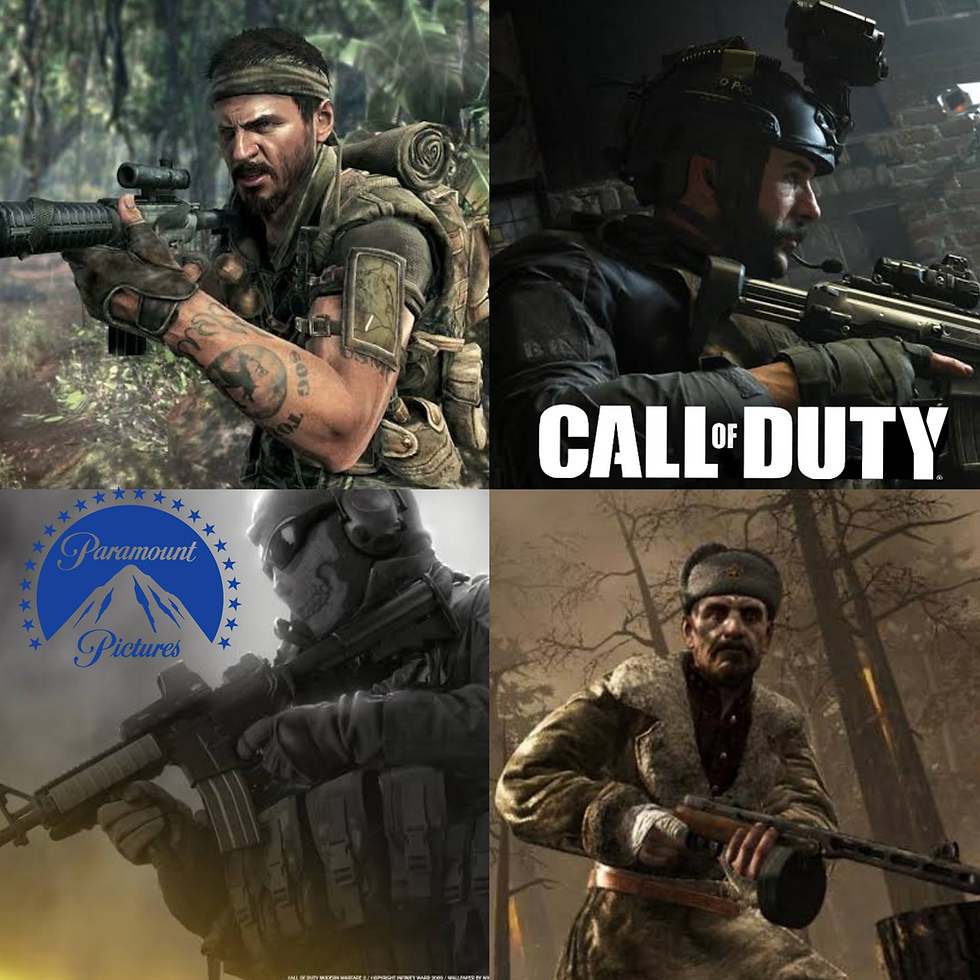 Imagem promocional do filme live-action de Call of Duty pela Paramount e Activision