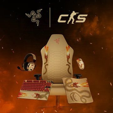 Coleção Razer Counter-Strike 2 Dragon Lore com periféricos inspirados na skin lendária