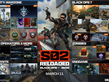 Arte oficial da Temporada 2 Recarregada de Call of Duty Black Ops 7 e Warzone