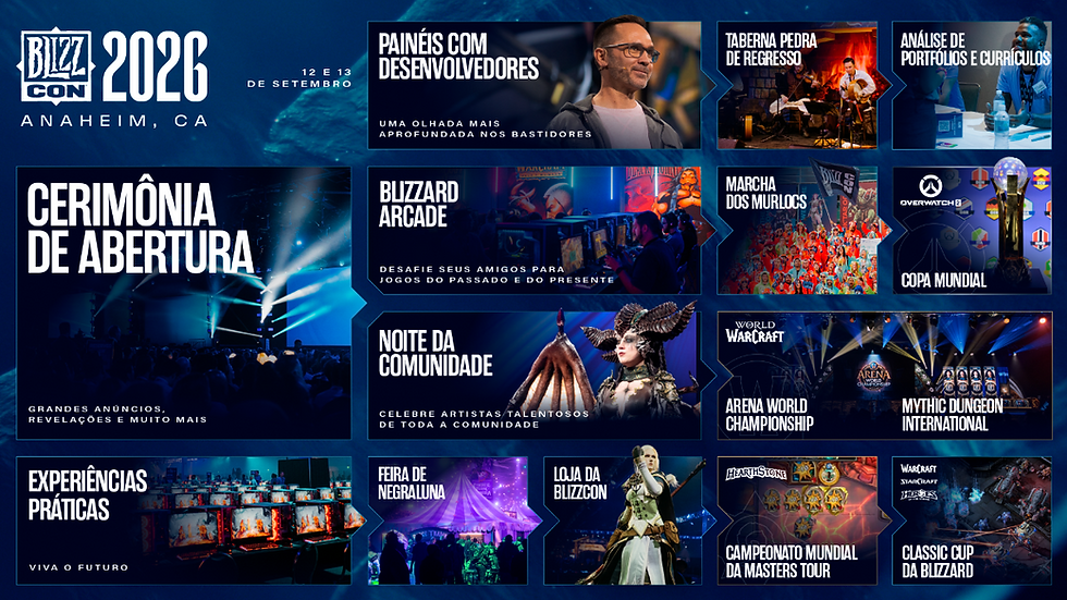 Blizzard anuncia BlizzCon 2026 e revela primeiros detalhes do evento