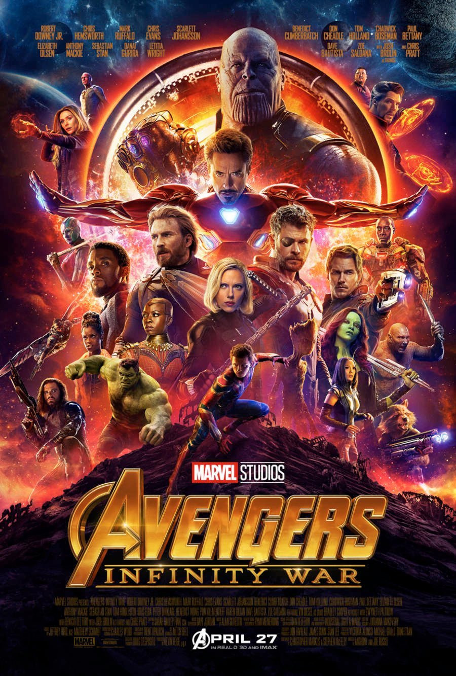 Fãs vão ter a chance de acompanhar Vingadores: Guerra Infinita com 18 dias de antecedência em relação a estreia no Brasil (Imagem: Marvel Studios/Divulgação)