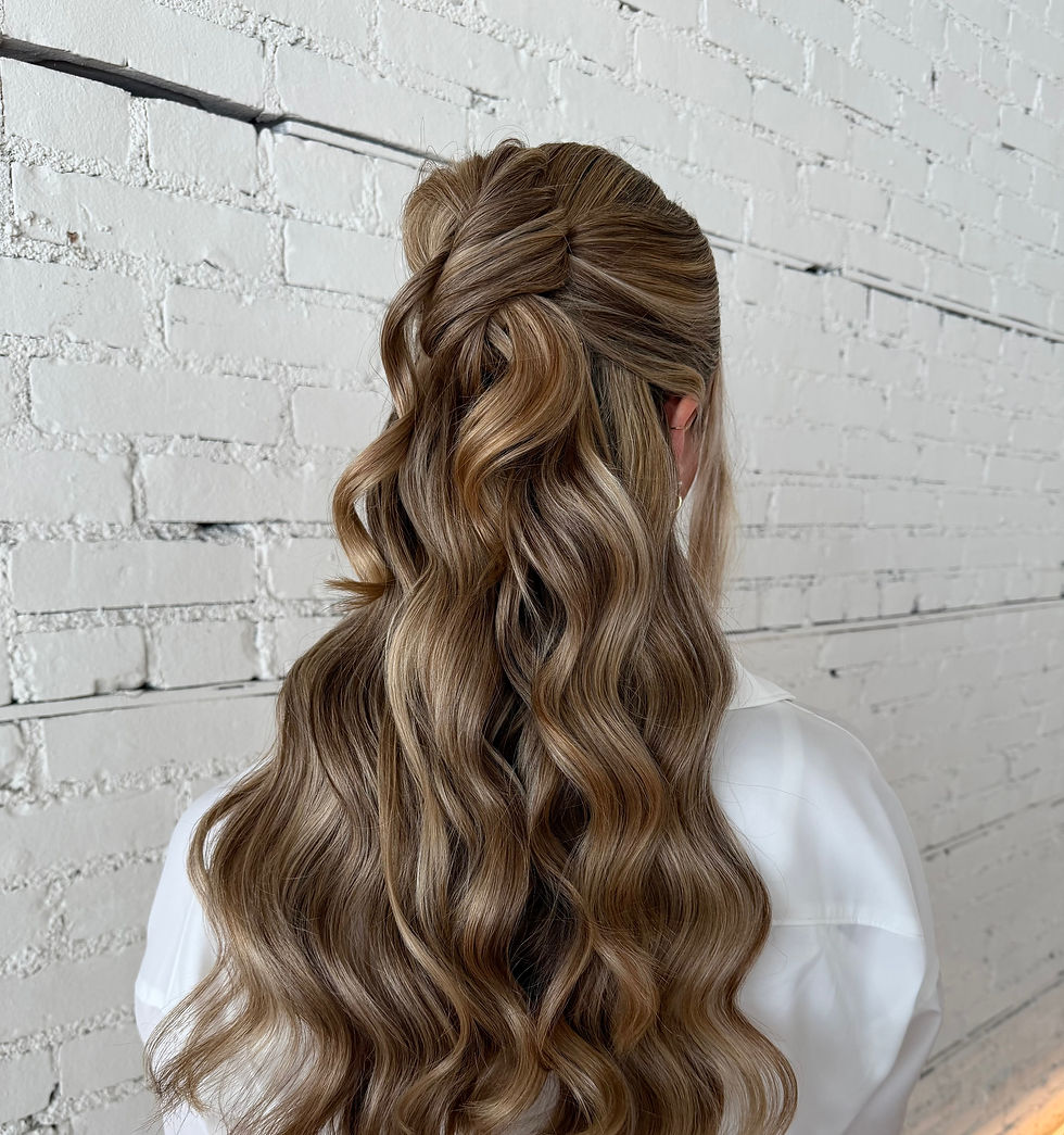 half-up bridal hairstyle