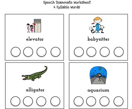 free multisyllable worksheets