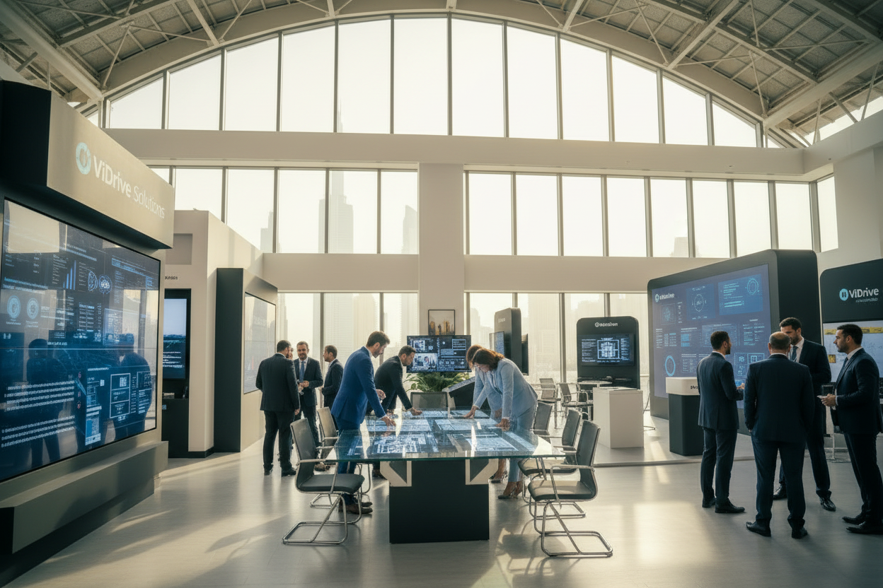 B2B exhibitors networking at Arabian Travel Market 2026 at Dubai World Trade Centre DWTC