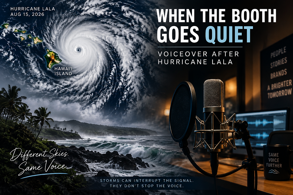 When the Booth Goes Quiet: Voiceover After Hurricane Lala
