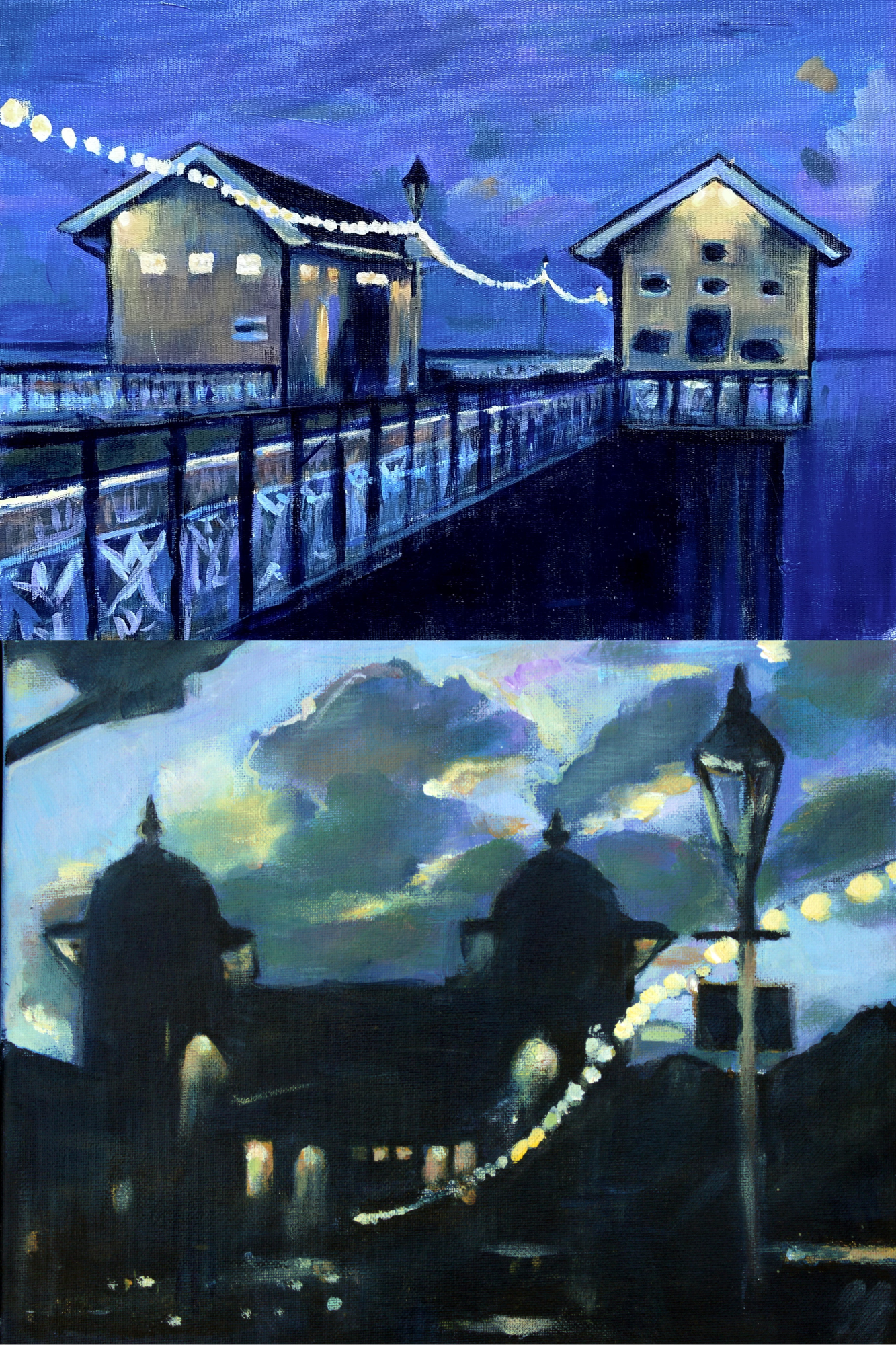 Penarth at Night Greetings Cards