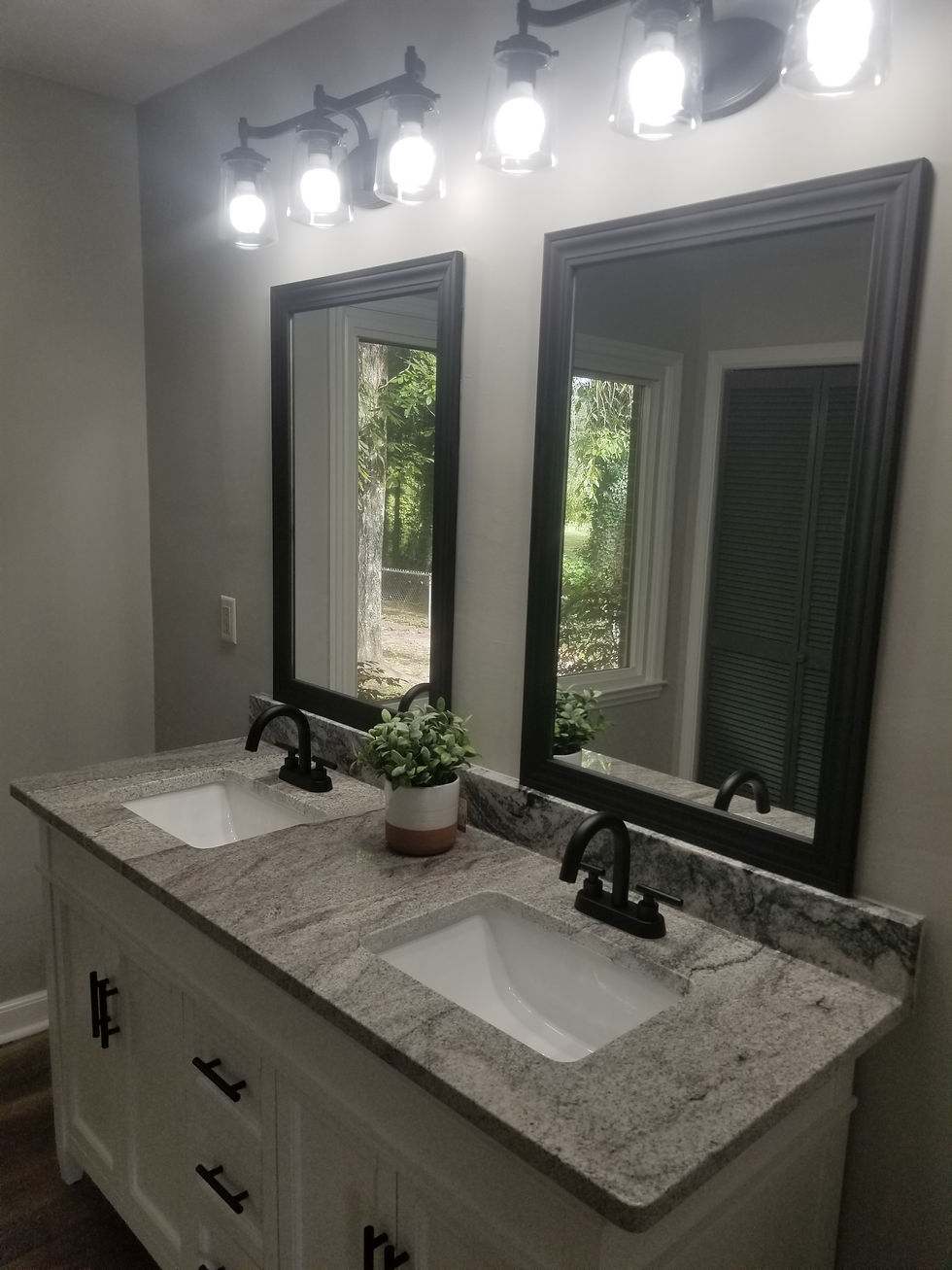 Custom framed mirror