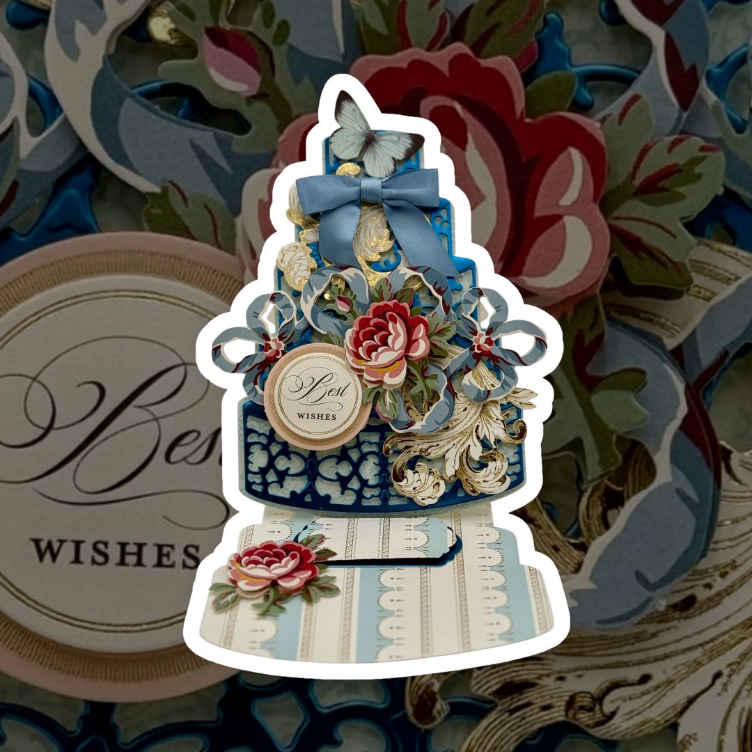 "Best Wishes" Cake Easel Card