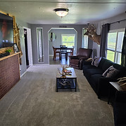 living room inside of hunting lodge in northwest missouri