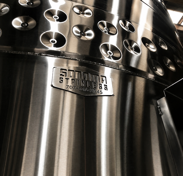 Sonoma Stainless steel equipment with logo and contact info