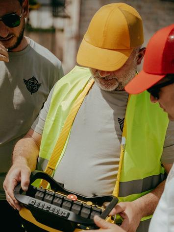 PLP employee with Combilift remote control.