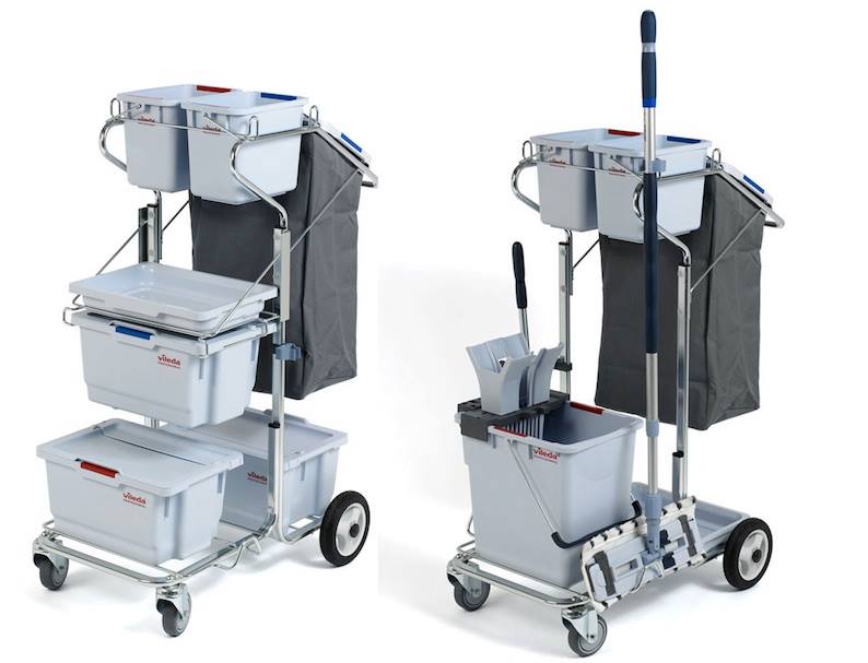 vileda cleaning trolley