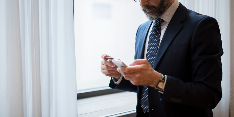 person checking credit score phone app