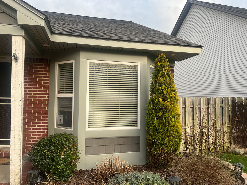 Aluminum trim installed on bay window, seagrass quality aluminum