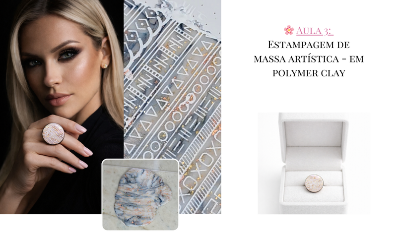Estampagem em polymer clay