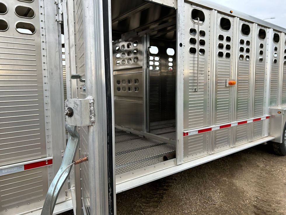 Thumbnail: Wilson 26' RANCH HAND PUNCH STYLE STOCK TRAILER
