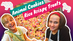 Animal Cookies Rice Krispy Treats & Animal Cookies Milkshakes | Homeschool Cooking Class