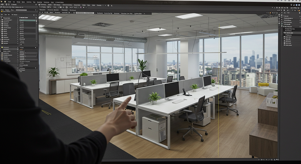 3D office renovation planning