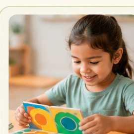 Child engaged in speech and language learning