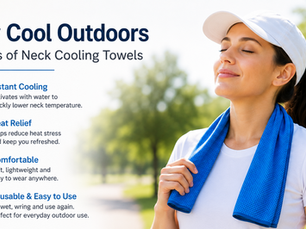 Stay Cool Outdoors: Benefits of Neck Cooling Towels for Heat Relief, Comfort & Everyday Outdoor Use