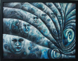 #388 - Frø - Akryl på panel 90X70,5  - 2010