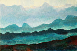 #287 - FJELL 10 - akryl på lerret 40X60 - 2018