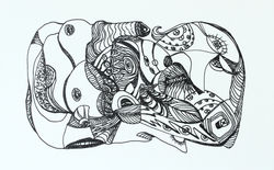 #592 - Tegning 16 - tusj 27X17