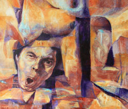 #149 - C'est pas sérieux - akryl på lerret 58X68 - 2008