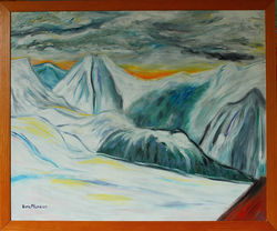 #838 - Landskap 6 - olje på panel 73X60 - 1961ca. – collection –Beryl Simonsen – III