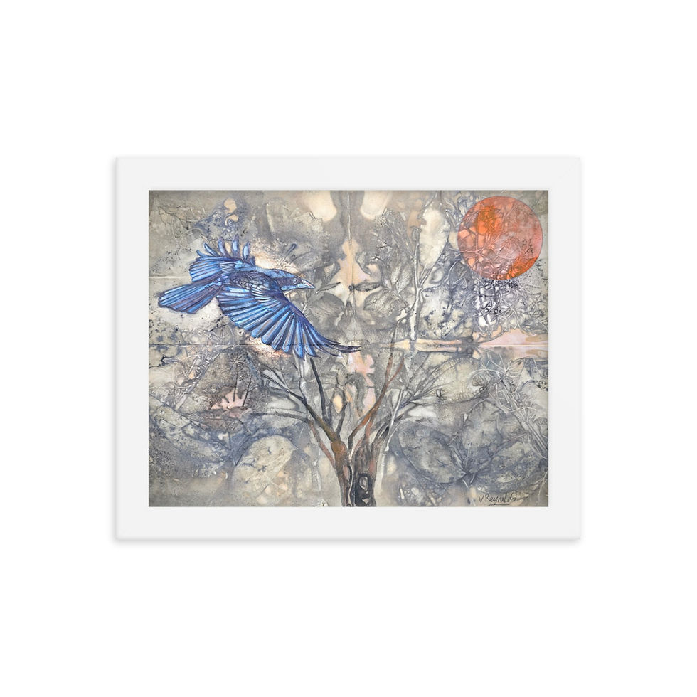 Thumbnail: Crow & Moon - Framed poster