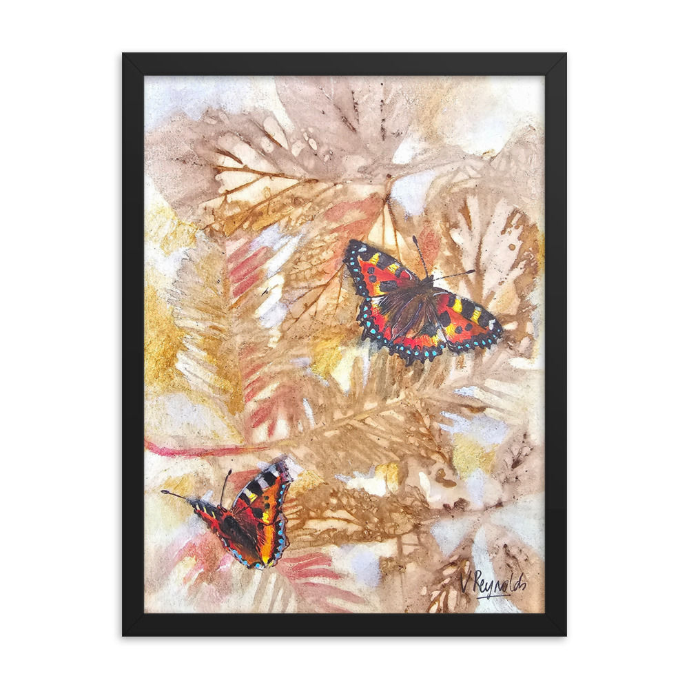 Tortoiseshell Butterflies - Framed poster