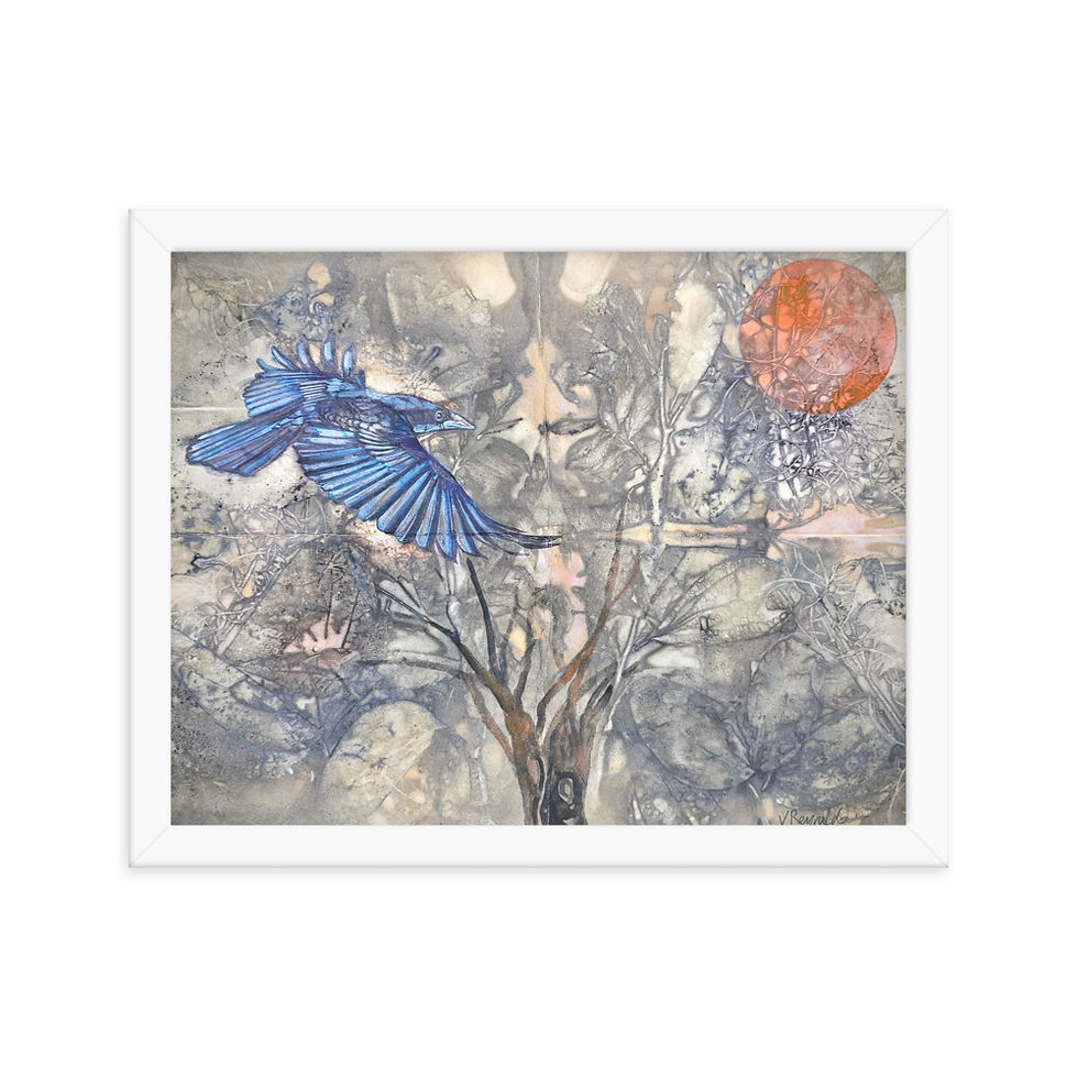 Thumbnail: Crow & Moon - Framed poster