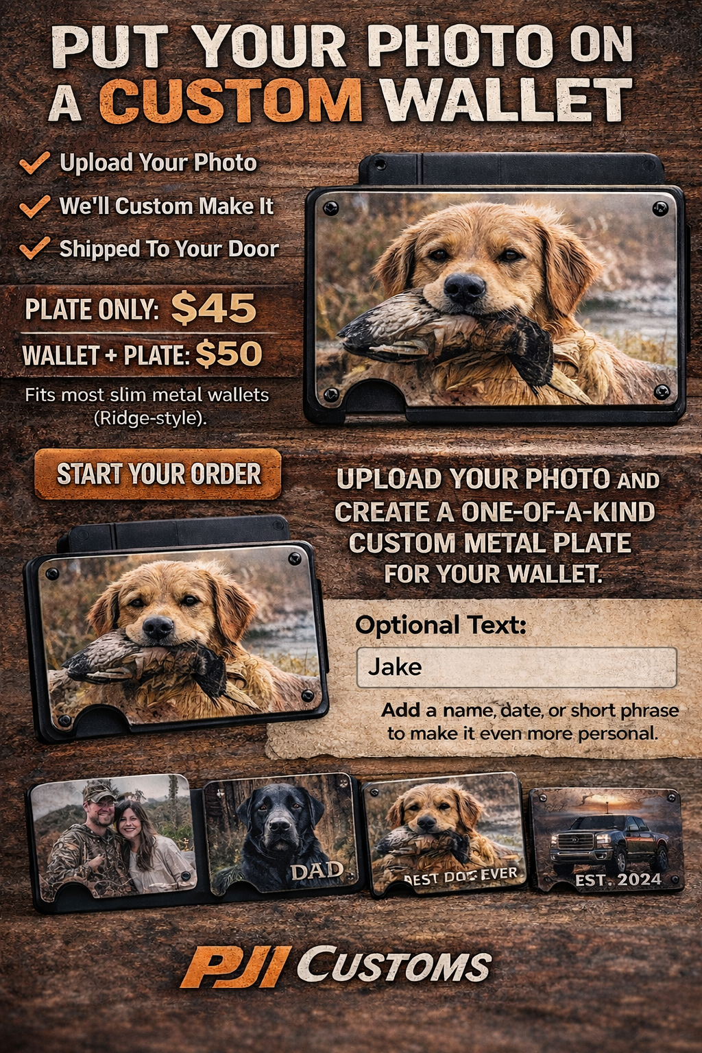 Custom Photo Wallet Plate – Your Image on Your Wallet