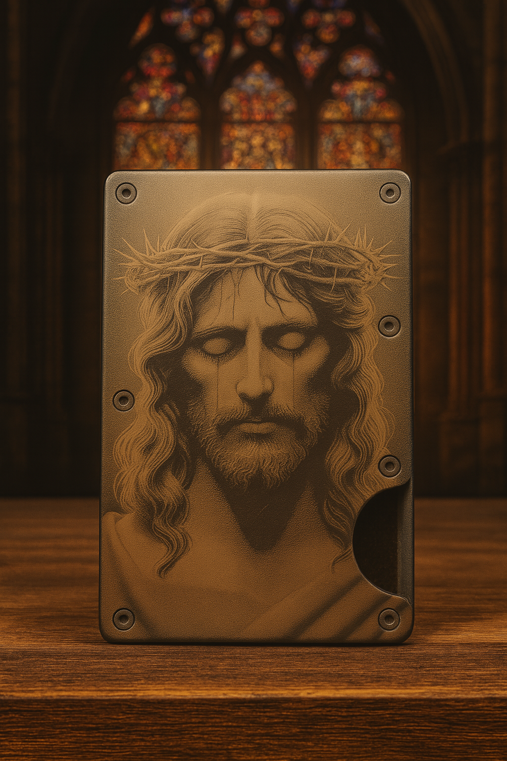 Jesus with Crown of Thorns RFID Wallet