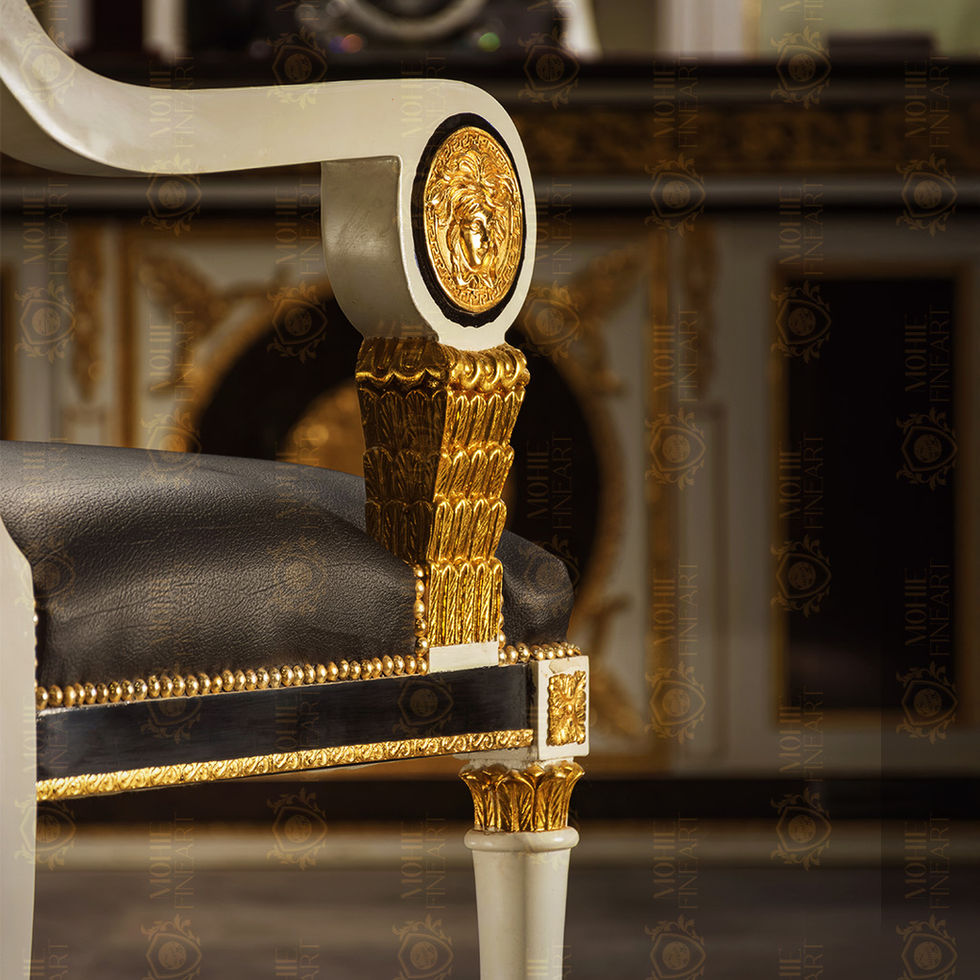 Ivory & Leather Chair