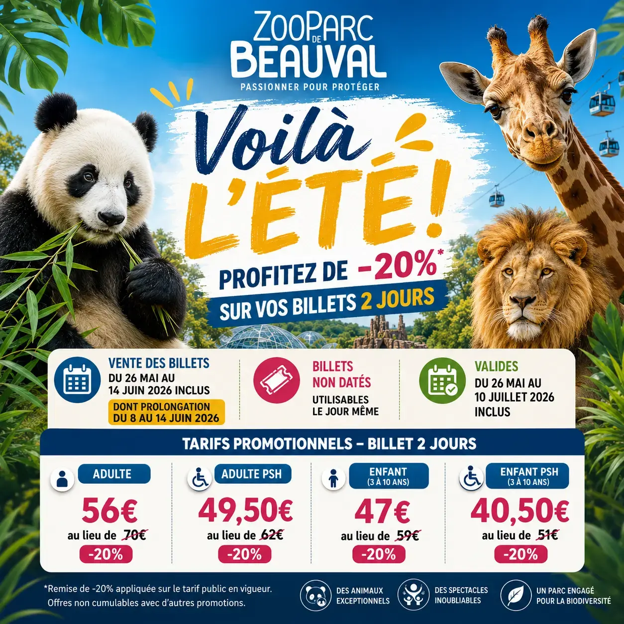 VOILA L'ETE DU ZOOPARC DE BEAUVAL 2 JOURS