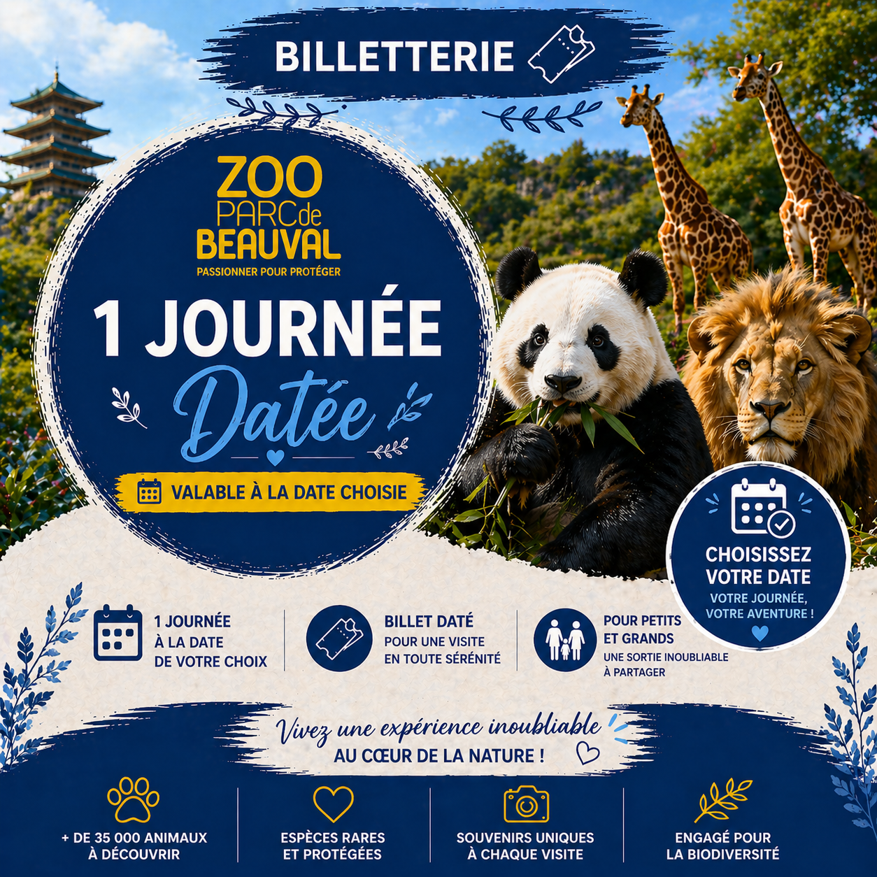 ZOO DE BEAUVAL 1 JOUR DATÉ