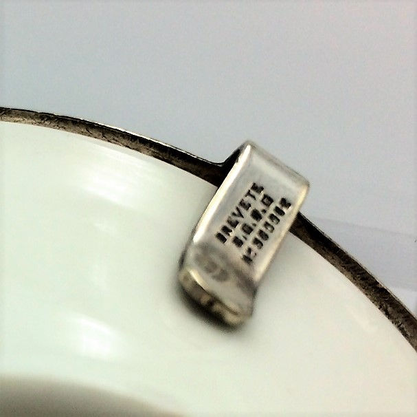 Thumbnail: Silver plated Egg Cup and saucer Christopher Dresser Hukin and Heath