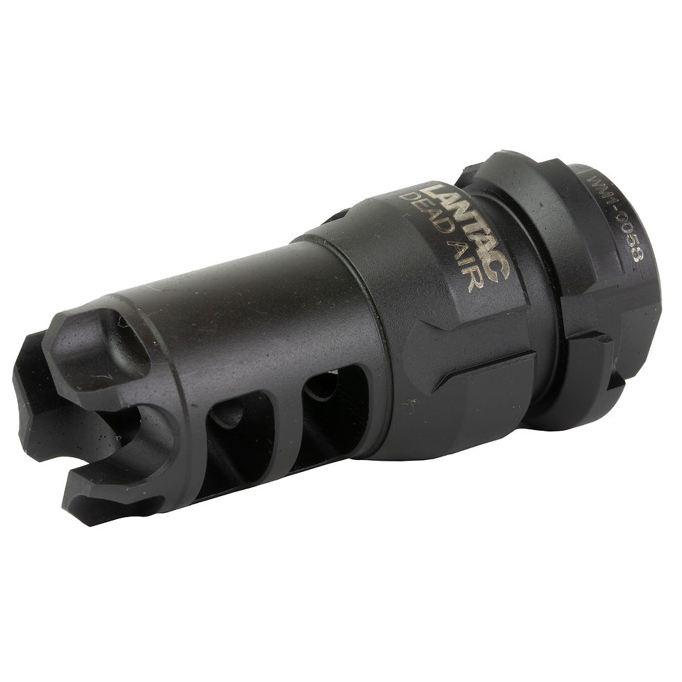 Thumbnail: LanTac Dragon Muzzle Brake 9mm 1/2x28 Fits Dead Air KeyMo Wolfman