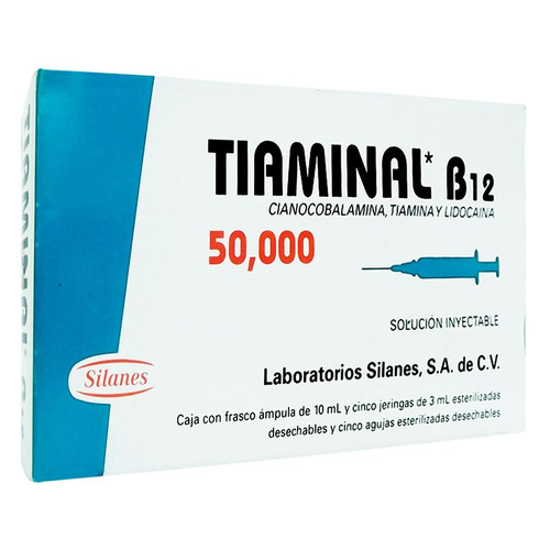 dosis injectable de tiaminal b12 50.000 Vitamin Tiaminal B 12 50,000 C/5