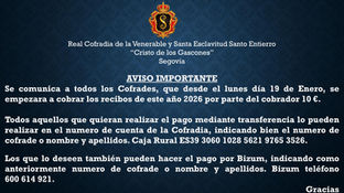 Cobro recibos año 2026