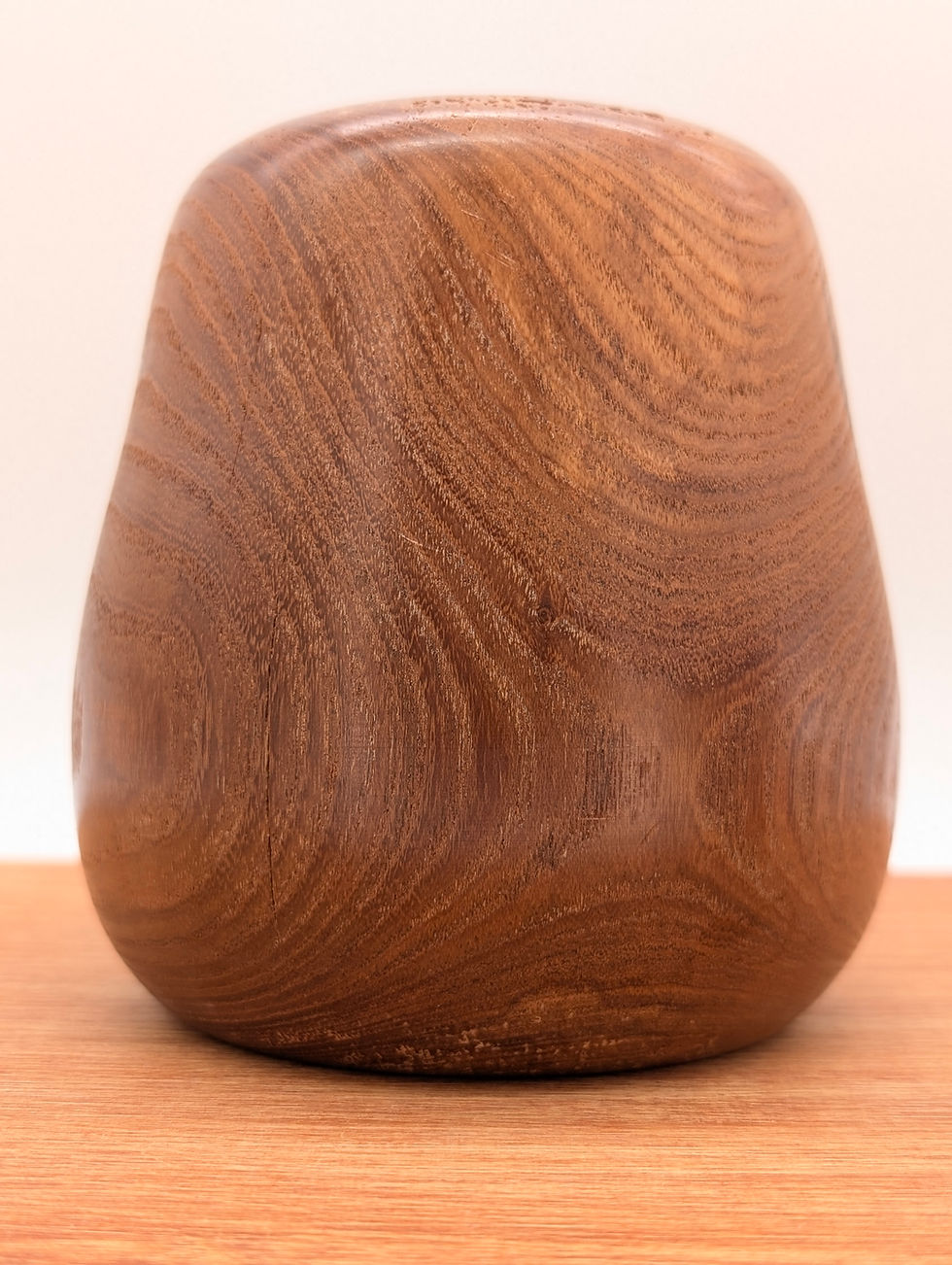 Miniature : Grand Daruma Vintage en Bois - Kanji Fortune & Artisanat - 12cm
